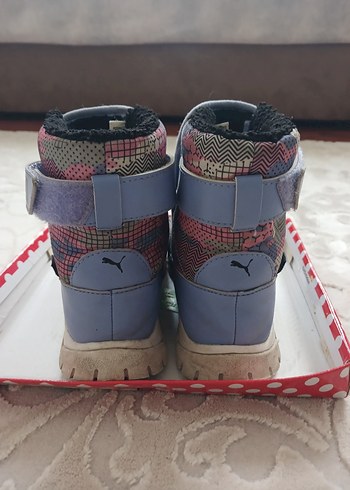 Kız Çocuk Mavi /Lila Desenli Puma Bot - Görsel 3