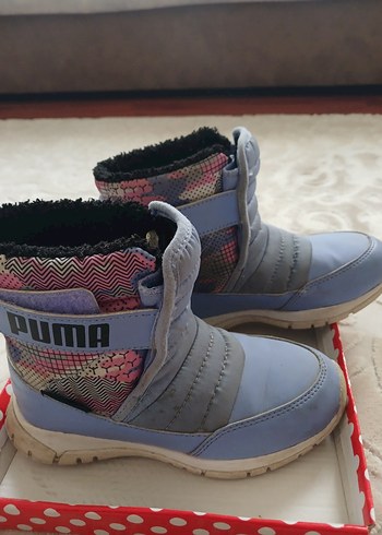 Kız Çocuk Mavi /Lila Desenli Puma Bot - Görsel 2