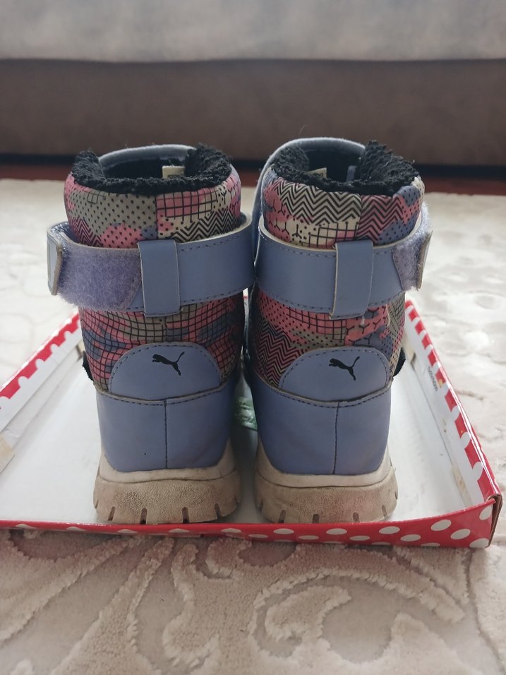 Kız Çocuk Mavi /Lila Desenli Puma Bot - Görsel 3