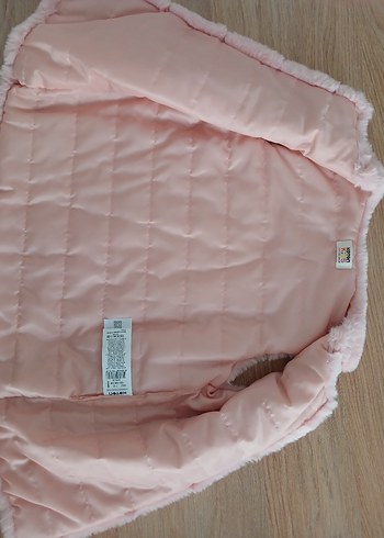 Kız Çocuk Pembe Peluş Yelek - Görsel 4