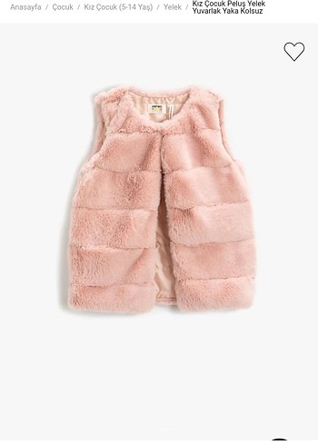 Kız Çocuk Pembe Peluş Yelek - Görsel 6