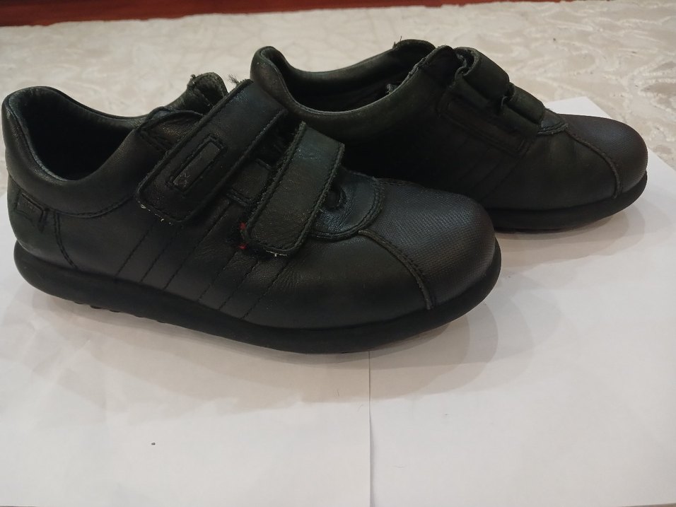 Erkek Çocuk Siyah Cırtlı Spor Ayakkabı - Görsel 2