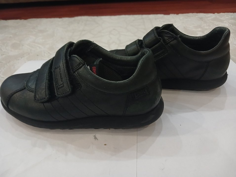 Erkek Çocuk Siyah Cırtlı Spor Ayakkabı - Görsel 3