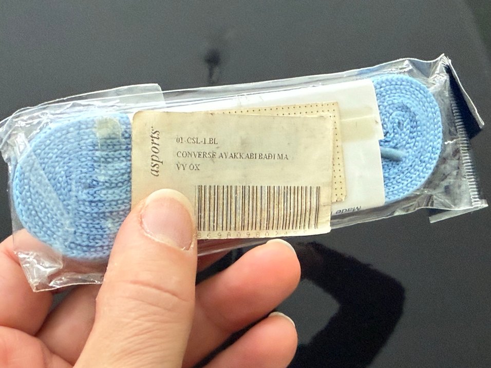 Converce Pastel Mavi Ayakkabı Bağcığı - Görsel 3