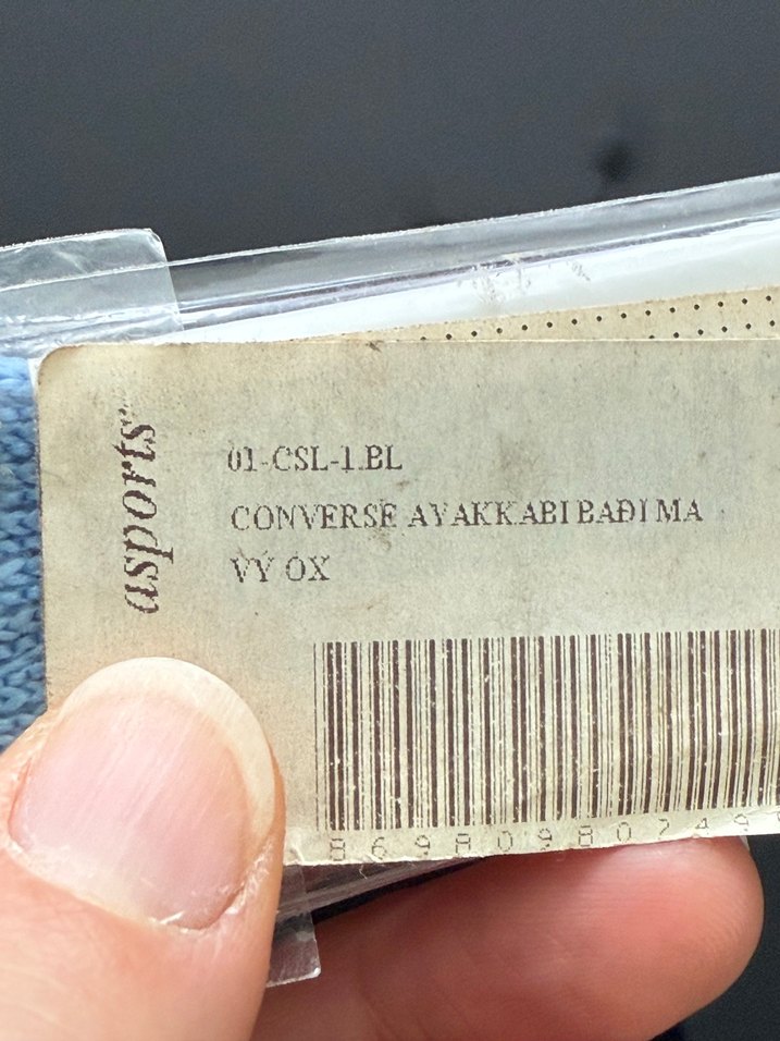 Converce Pastel Mavi Ayakkabı Bağcığı - Görsel 5