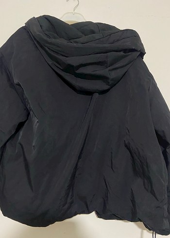 Siyah Fermuarlı Kadın Mont bershka - Görsel 4