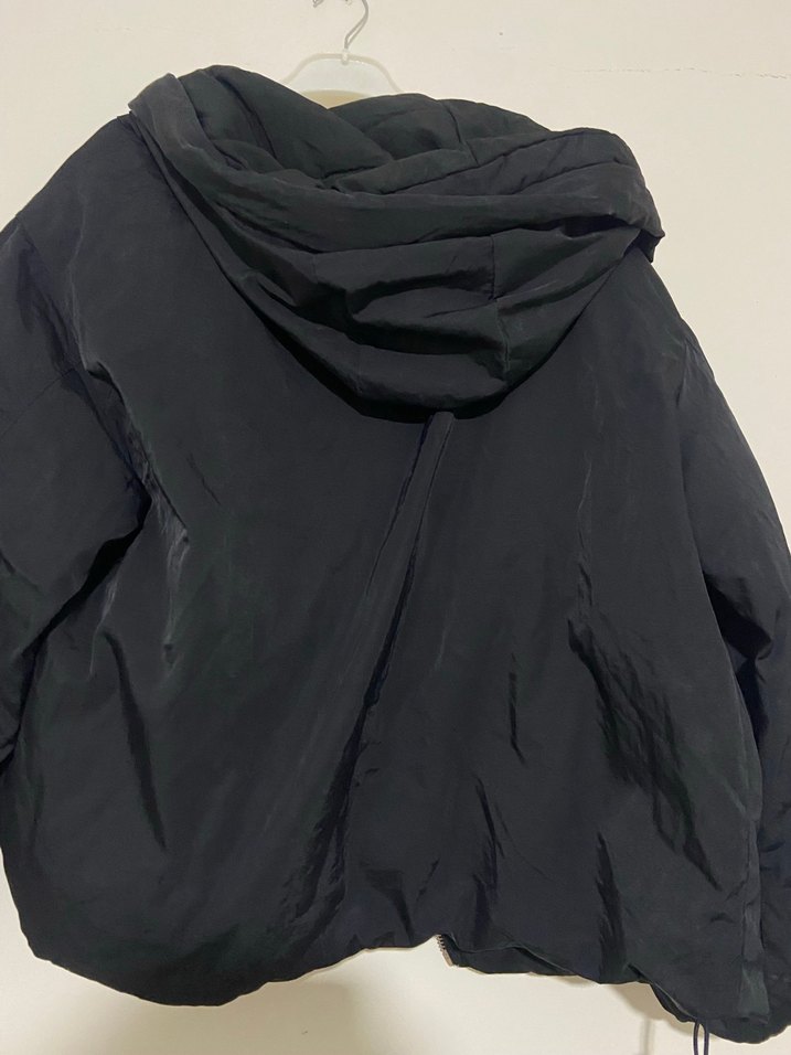 Siyah Fermuarlı Kadın Mont bershka - Görsel 4