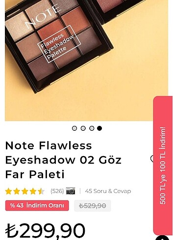 Beden NOTE FAR PALETİ