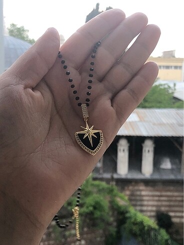 Kutup yıldızlı çelik kolye