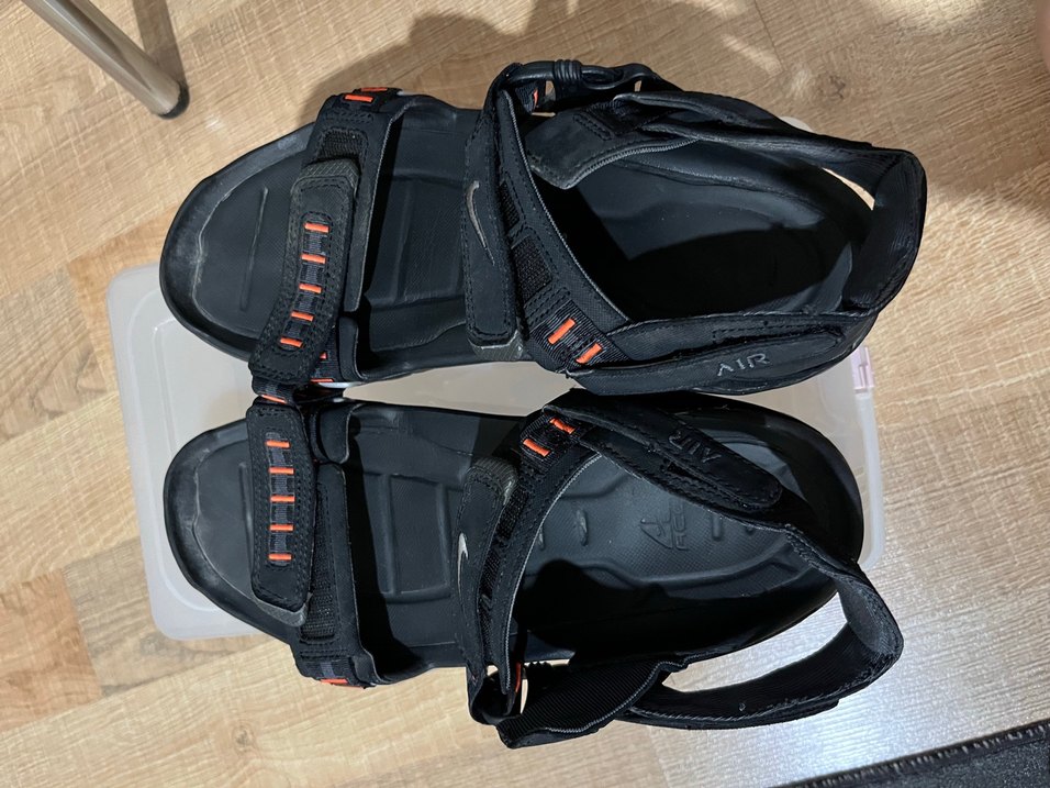 Siyah Erkek Spor Sandalet Velcro Kayışlı - Görsel 4