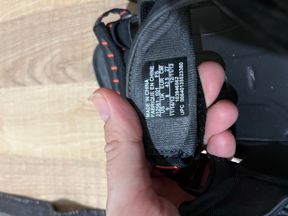 Siyah Erkek Spor Sandalet Velcro Kayışlı - Görsel 3