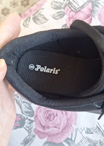 40 Beden Polaris Siyah Spor Ayakkabı