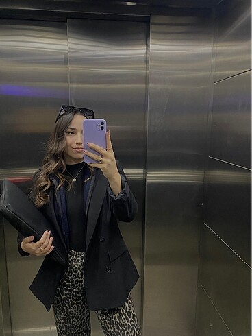 Siyah blazer ceket