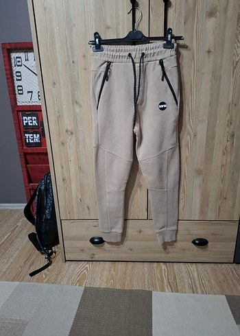 Bershka Bej Fermuarlı Erkek Outdoor Eşofman Altı - Görsel 3