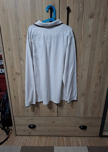 Ted koşeji Erkek Beyaz Uzun Kollu Polo Tişört - Görsel 2