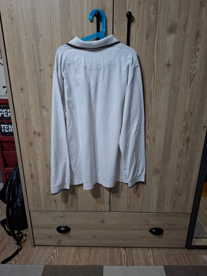 Ted koşeji Erkek Beyaz Uzun Kollu Polo Tişört - Görsel 2