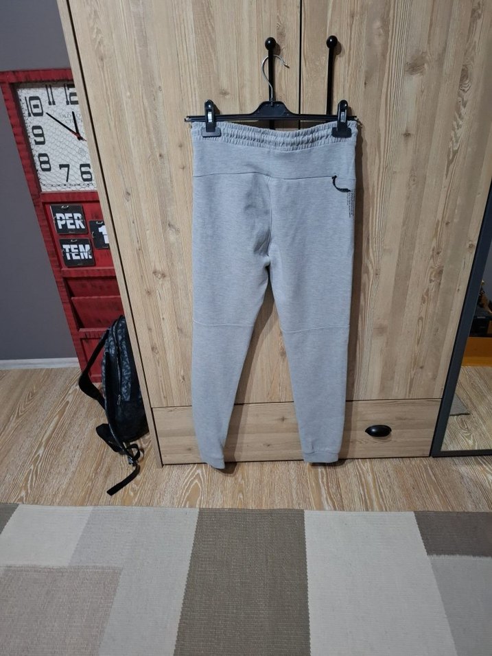 Gri Erkek Fermuarlı Rahat Eşofman Altı - Görsel 2