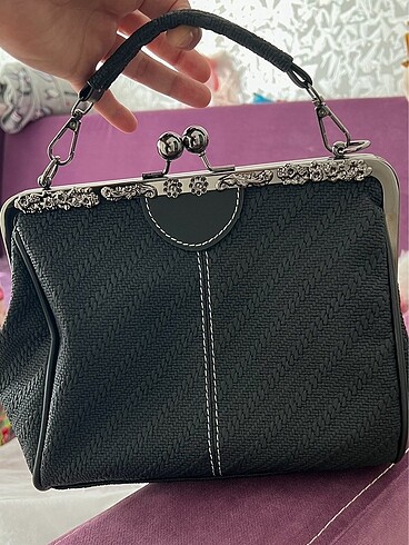  Beden Vintage model sıfır çanta siyah