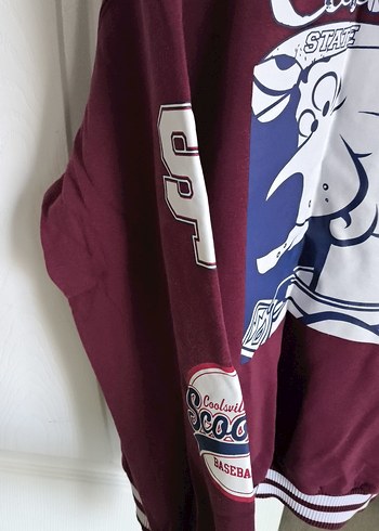 l Beden bordo Renk Bordo Uzun Kollu Sweatshirt