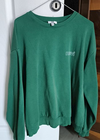 Yeşil Oversize Kadın Sweatshirt