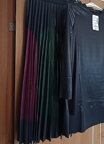 s Beden İkili etekli takım