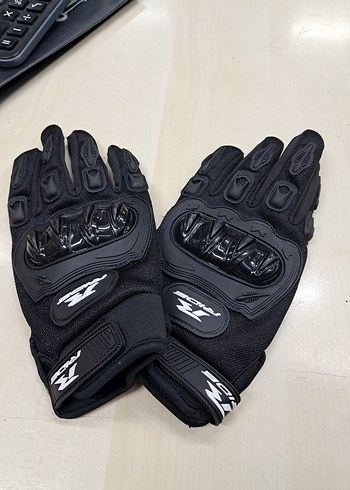 Beden Siyah Biker Erkek Eldiveni Renkli Desenli
