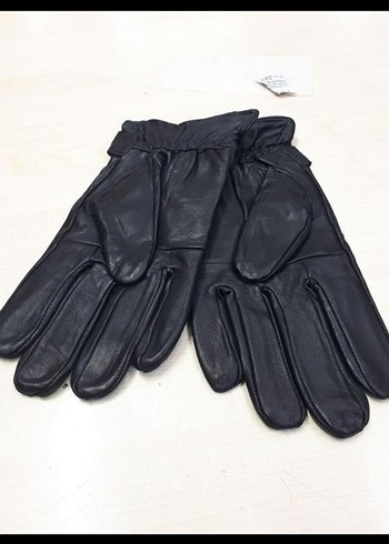 Siyah Deri Biker erkek Eldivenler - Görsel 5