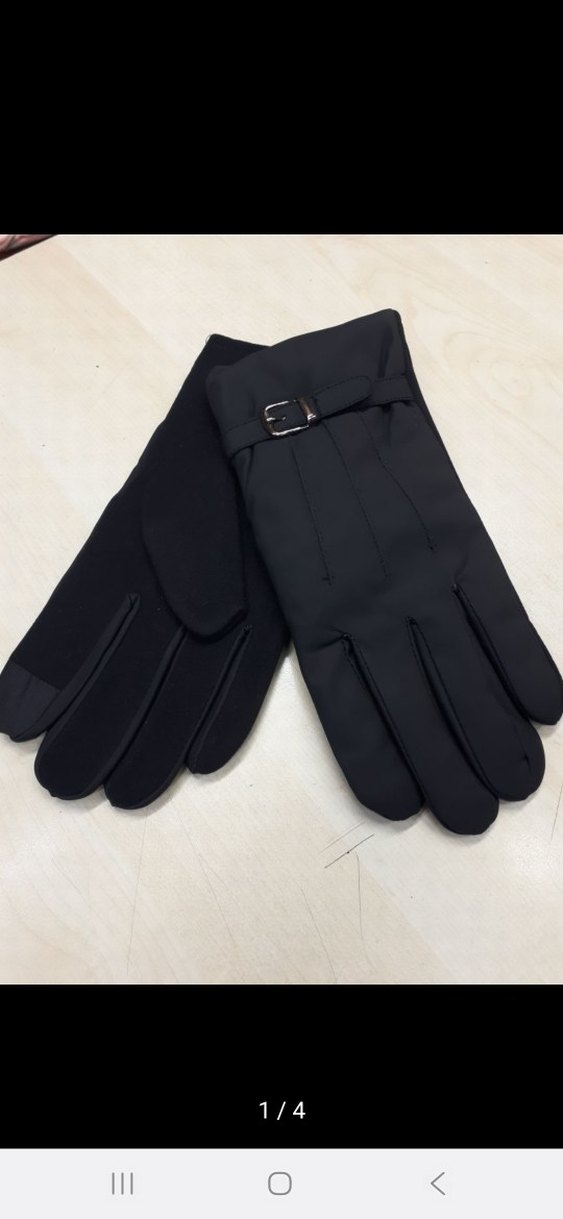 erkek Siyah Polar Biker Eldiveni - Görsel 2