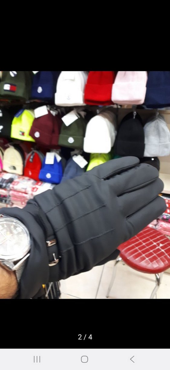 erkek Siyah Polar Biker Eldiveni - Görsel 3