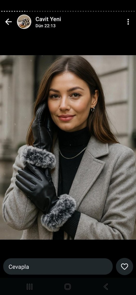 kpt bayan suni deri eldiveni - Görsel 4