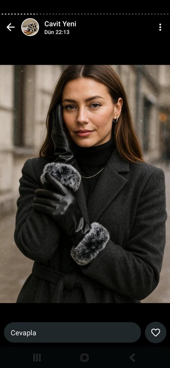 kpt bayan suni deri eldiveni - Görsel 2