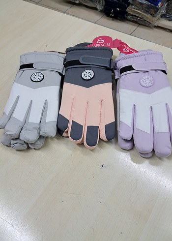 Kpt ithal bayan kar eldiveni Pembe Gri Streetwear Eldiven - Görsel 3