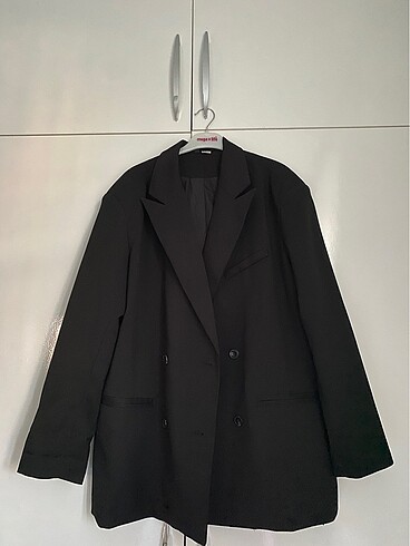 Siyah kruvaze blazer