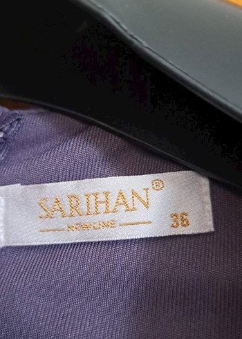 Mor Nakışlı Uzun Kollu Uzun Elbise - Görsel 6