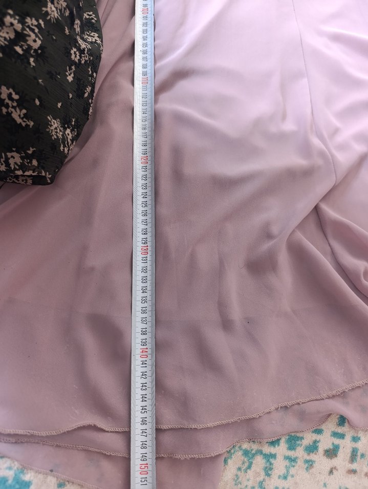 Uzun Mor Drapeli Kadın Abiye Elbise - Görsel 5