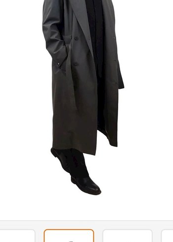 erkek haki yesil  
Uzun Kemerli Trençkot - Görsel 2