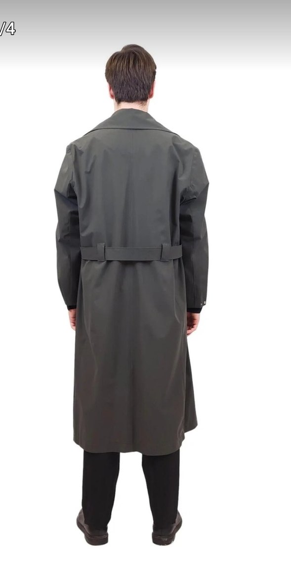 erkek haki yesil  
Uzun Kemerli Trençkot - Görsel 3