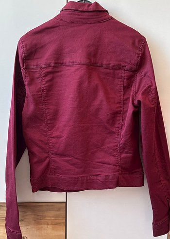 Vero Moda Bordo Düğmeli Kadın Denim Ceket