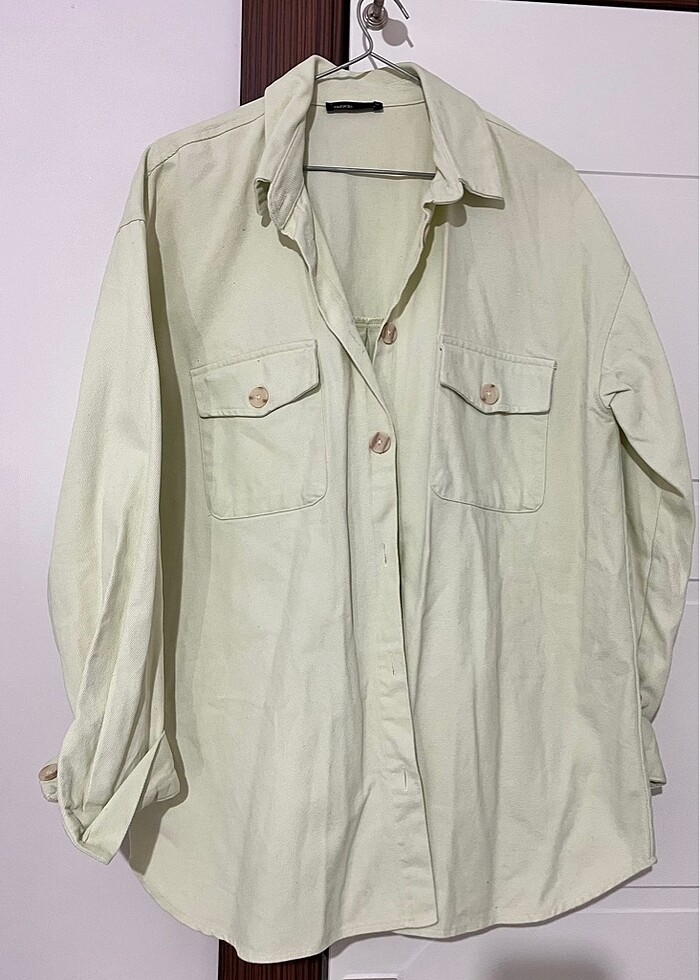 Yeşil kot ceket - Görsel 2