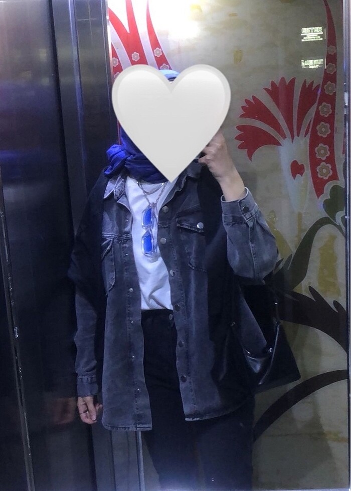 Gri kot ceket - Görsel 2