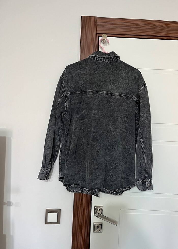 Gri kot ceket - Görsel 4