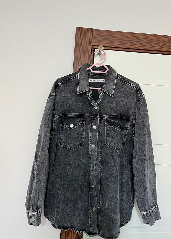 Gri kot ceket - Görsel 3