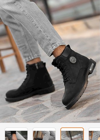 Siyah Süet Bağcıklı Erkek Bot - Görsel 2