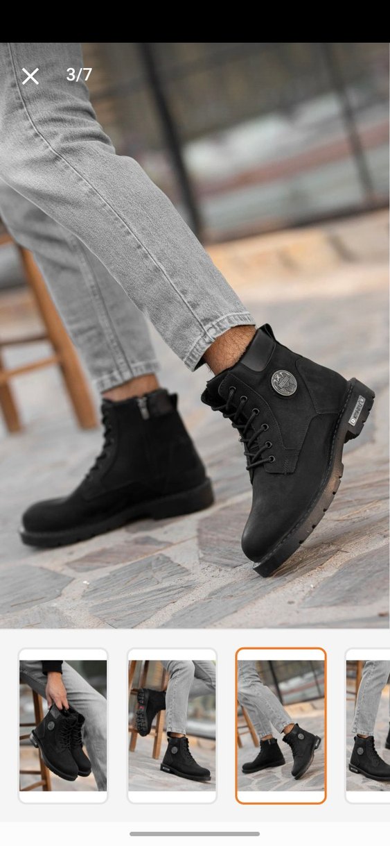 Siyah Süet Bağcıklı Erkek Bot - Görsel 2