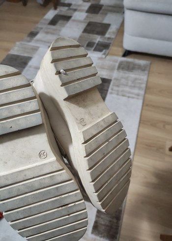 Beyaz Kadın Platform Loafer Ayakkabı - Görsel 3