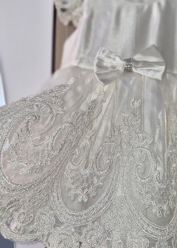 Dantel İşlemeli Kız Çocuk Elbisesi - Görsel 7