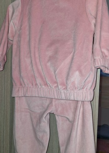 kız Çocuk kadife yumuşak dokulu kumaş alt üst takım - Görsel 6