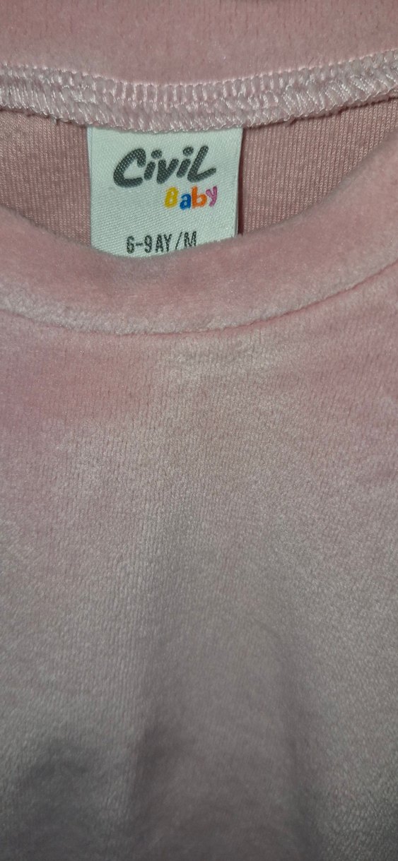 kız Çocuk kadife yumuşak dokulu kumaş alt üst takım - Görsel 2