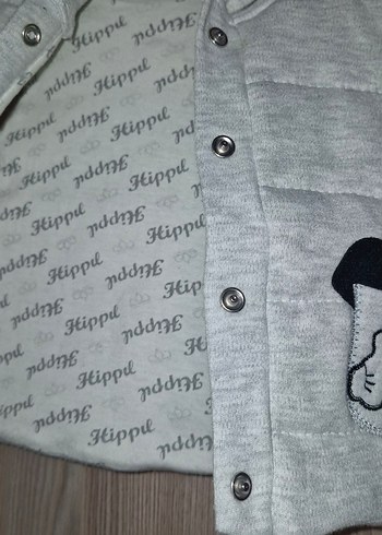 Erkek Çocuk Gri Kapüşonlu Düğmeli Yelek - Görsel 3