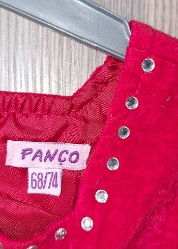 Kız Çocuk Pembe Kolsuz Nakışlı kadife Elbise - Görsel 7